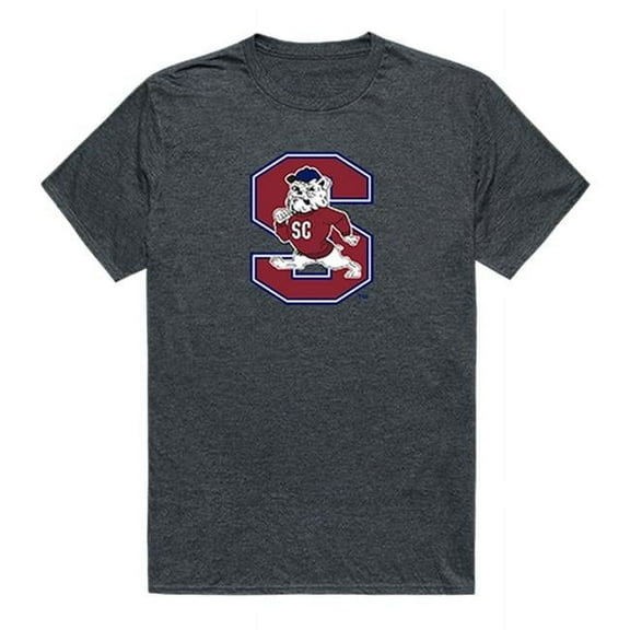 W Republic 519-384-E9C-05 South Carolina State University Men Cinder T-Shirt, Heather Charcoal - 2XL