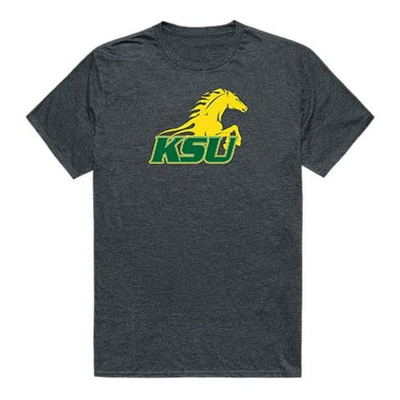 W Republic 519-432-E9C-05 Kentucky State University Men Cinder T-Shirt, Heather Charcoal - 2XL