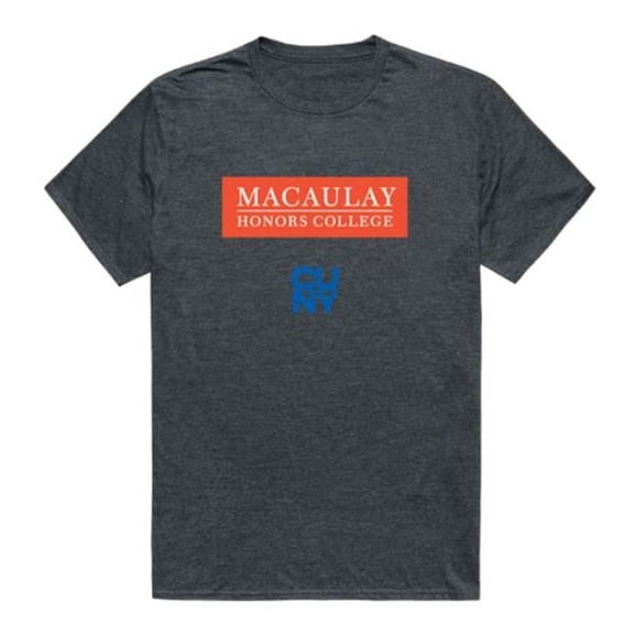 W Republic 519-534-HCH-04 Macaulay Honors College Cinder T-Shirt, Heather Charcoal - Extra Large