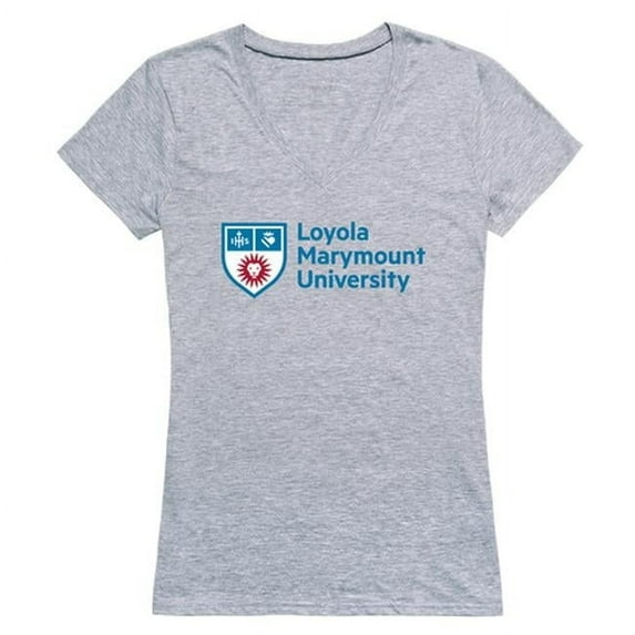 W Republic 520-160-HGY-04 Loyola Marymount University Women Seal Short Sleeve T-Shirt, Heather Grey - Extra Large