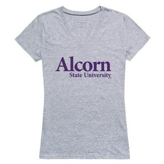 W Republic 520-261-H08-05 Alcorn State University Women Seal T-Shirt, Heather Grey - 2XL