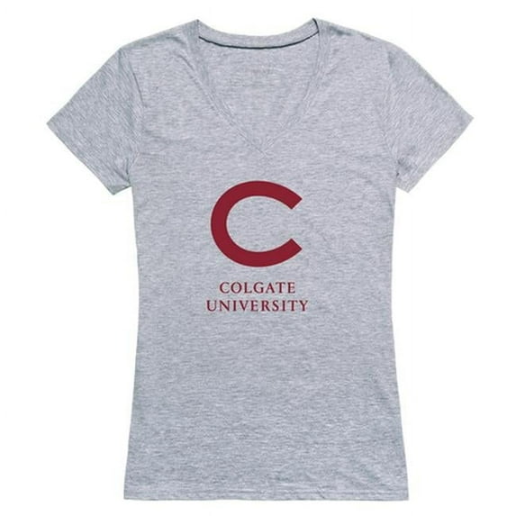 W Republic 520-283-H08-02 Colgate University Women Seal T-Shirt, Heather Grey - Medium