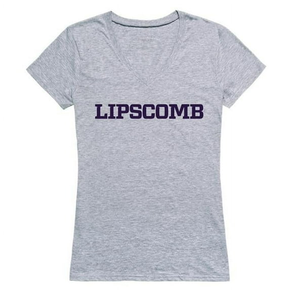 W Republic 520-328-H08-01 Lipscomb University Seal T-Shirt for Women, Heather Grey - Small