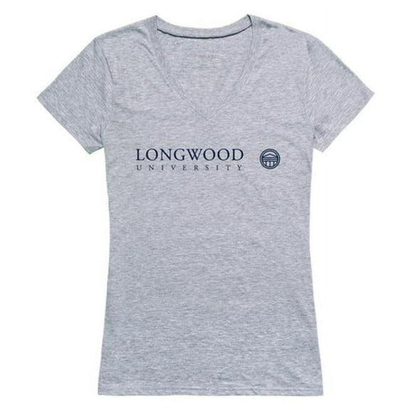 W Republic 520-330-H08-04 Longwood University Seal T-Shirt for Women, Heather Grey - Extra Large