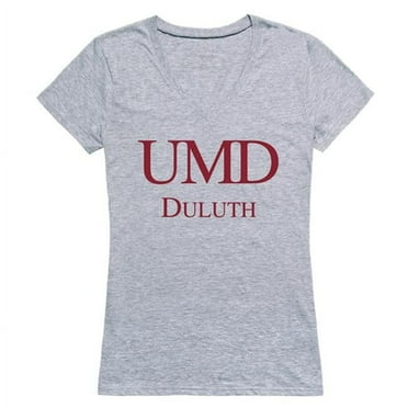 W Republic 520-344-H08-03 University of Minnesota Duluth Seal T-Shirt for Women, Heather Grey - Large