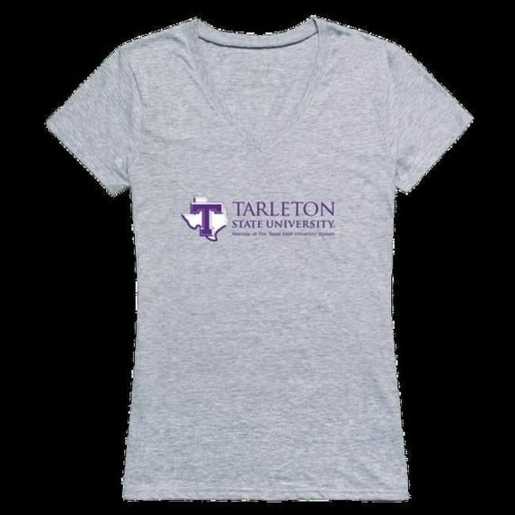 W Republic 520-389-HGY-02 Tarleton State University Texans Womens Seal T-Shirt, Heather Grey - Medium