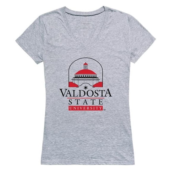W Republic 520-398-H08-05 Valdosta State University Women Seal Short Sleeve T-Shirt, Heather Grey - 2XL