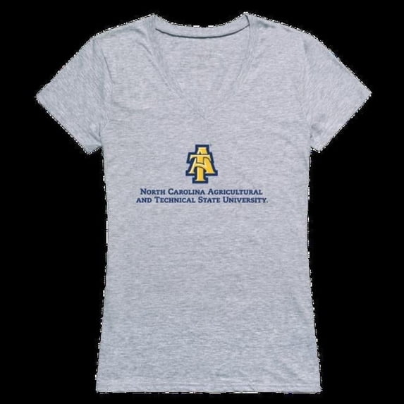 W Republic 520-470-HGY-03 North Carolina A&T State University Aggies Womens Seal T-Shirt, Heather Grey - Large