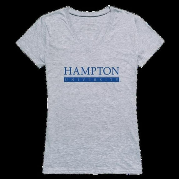 W Republic 520-489-HGY-05 Hampton University Pirates Womens Seal T-Shirt, Heather Grey - 2XL