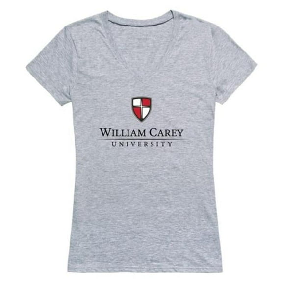 W Republic 520-606-HGY-05 William Carey University Crusaders Women Seal T-Shirt, Heather Grey - 2XL