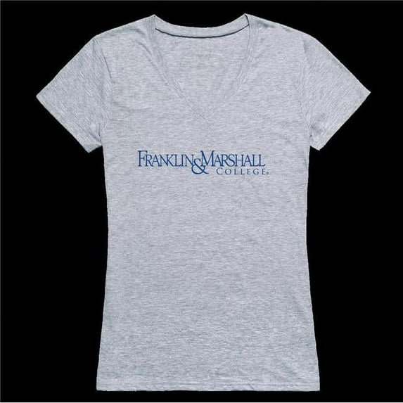W Republic 520-644-HGY-01 Franklin & Marshall College Diplomats Women Seal T-Shirt, Heather Grey - Small