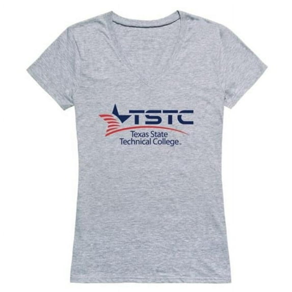 W Republic 520-677-HGY-05 Texas State University Technical Women Seal T-Shirt, Heather Grey - 2XL