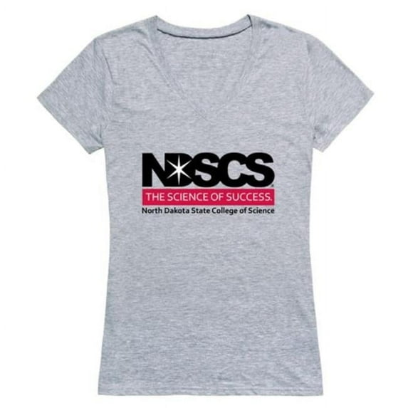 W Republic 520-724-HGY-05 North Dakota State College of Science Wildcats Women Seal T-Shirt, Heather Grey - 2XL