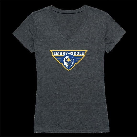 W Republic 521-298-HC2-03 Embry-Riddle Aeronautical University Eagles Women Cinder T-Shirt, Heather Charcoal - Large