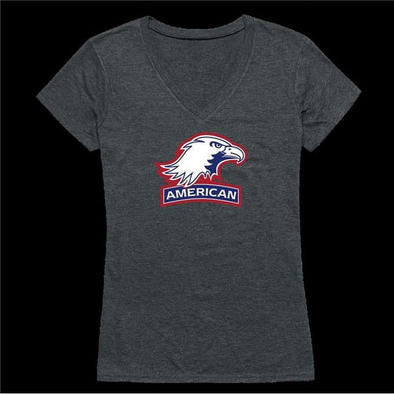 W Republic 521-498-HCH-03 American University Eagles Womens Cinder T-Shirt, Heather Charcoal - Large