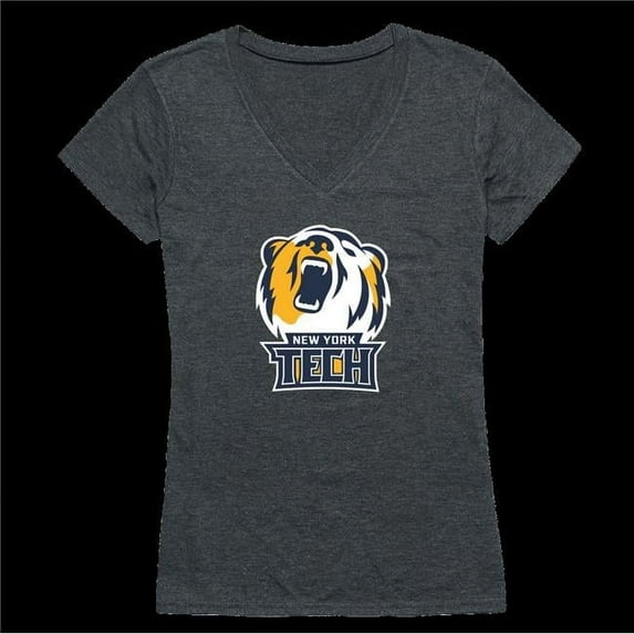 W Republic 521-556-HCH-05 York Institute of Technology Bears Women Cinder T-Shirt, Heather Charcoal - 2XL