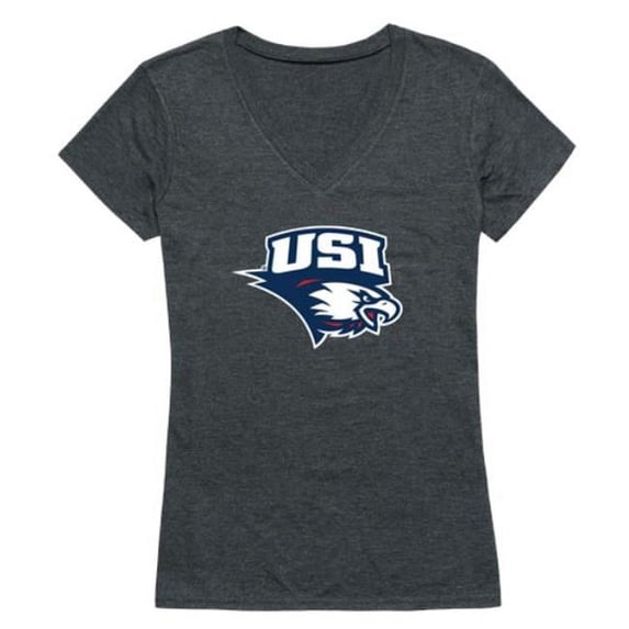 W Republic 521-586-HCH-03 University of Southern Indiana Screaming Eagles Women Cinder T-Shirt, Heather Charcoal - Large