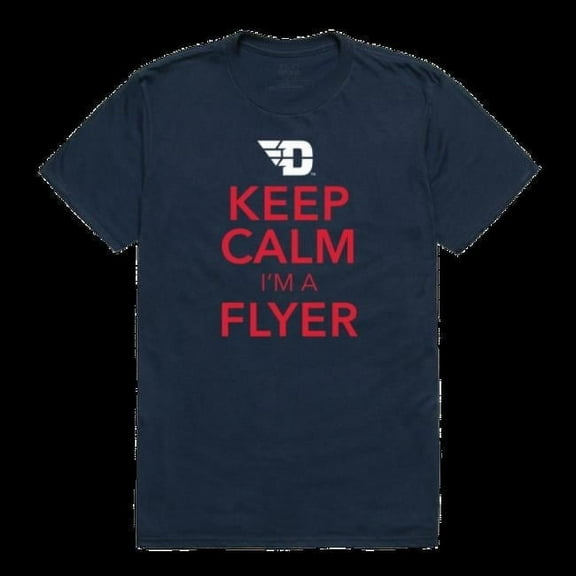 W Republic 523-119-NVY-03 University of Dayton Flyers Keep Calm T-Shirt, Navy - Large