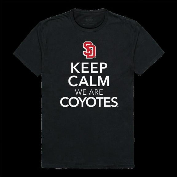 W Republic 523-148-BK2-04 University of South Dakota Coyotes Keep Calm T-Shirt, Black - Extra Large