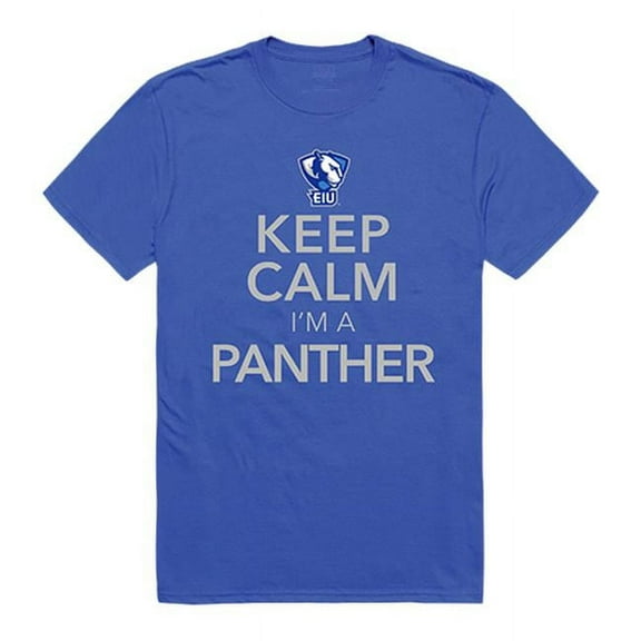 W Republic 523-216-B02-05 Eastern Illinois University Keep Calm T-Shirt, Royal Blue 3 - 2XL