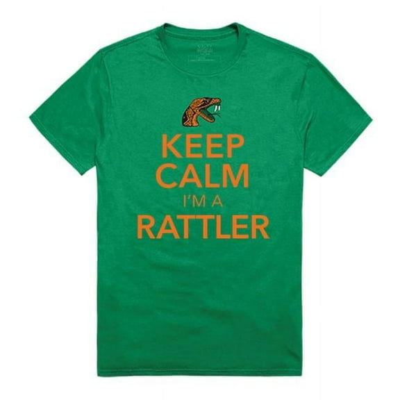 W Republic 523-218-G77-01 Florida A&M University Keep Calm T-Shirt, Kelly 3 - Small