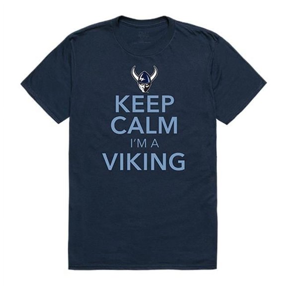 W Republic 523-252-BGT-04 Western Washington University Keep Calm Short Sleeve T-Shirt, Navy - Extra Large