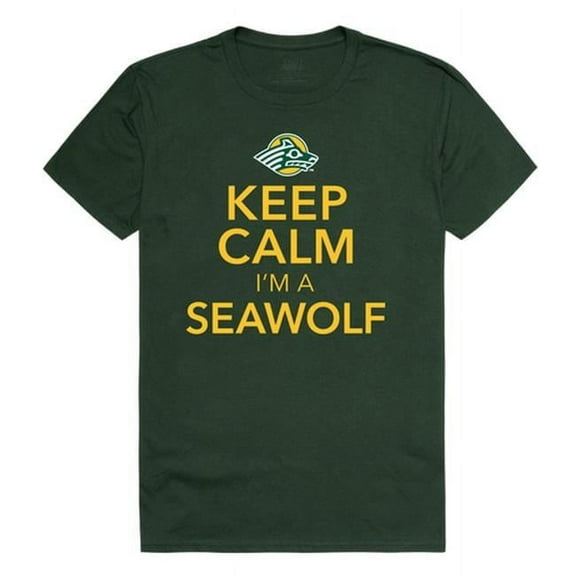 W Republic 523-259-033-05 University of Alaska Anchorage Keep Calm Short Sleeve T-Shirt, Forest White - 2XL