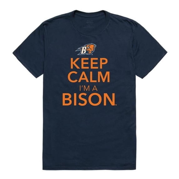 W Republic 523-273-BGT-04 Bucknell University Keep Calm Short Sleeve T-Shirt, Navy - Extra Large