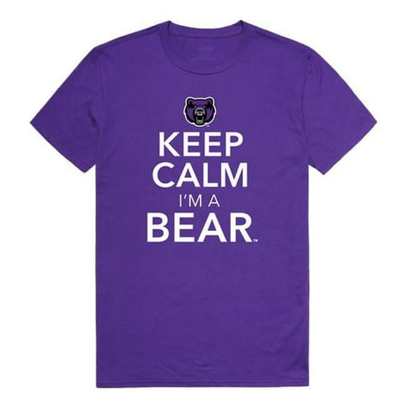 W Republic 523-278-328-01 University of Central Arkansas Keep Calm Short Sleeve T-Shirt, Purple - Small