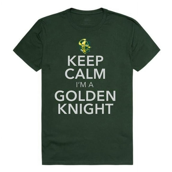W Republic 523-281-033-04 Clarkson University Keep Calm Short Sleeve T-Shirt, Forest White - Extra Large