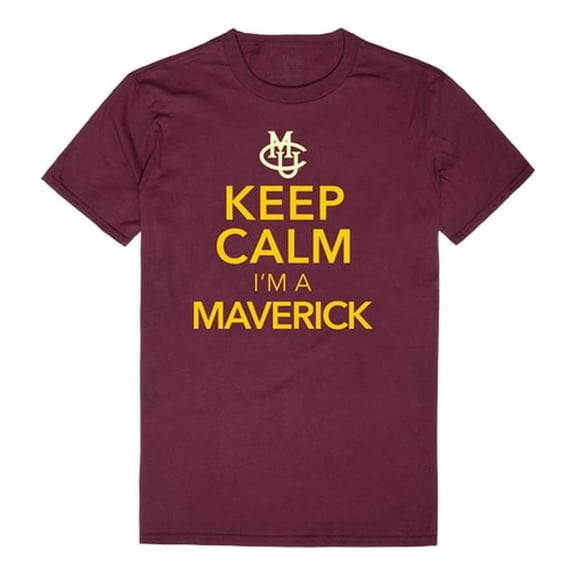 W Republic 523-284-327-05 Colorado Mesa University Keep Calm Short Sleeve T-Shirt, Maroon & White - 2XL