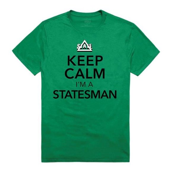 W Republic 523-289-G77-05 Delta State University Keep Calm Short Sleeve T-Shirt, Kelly - 2XL