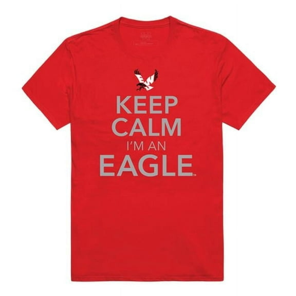 W Republic 523-296-R58-04 Eastern Washington University Keep Calm Short Sleeve T-Shirt, Red - Extra Large