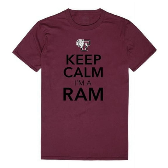 W Republic 523-305-327-03 Fordham University Men Keep Calm T-Shirt, Maroon White - Large