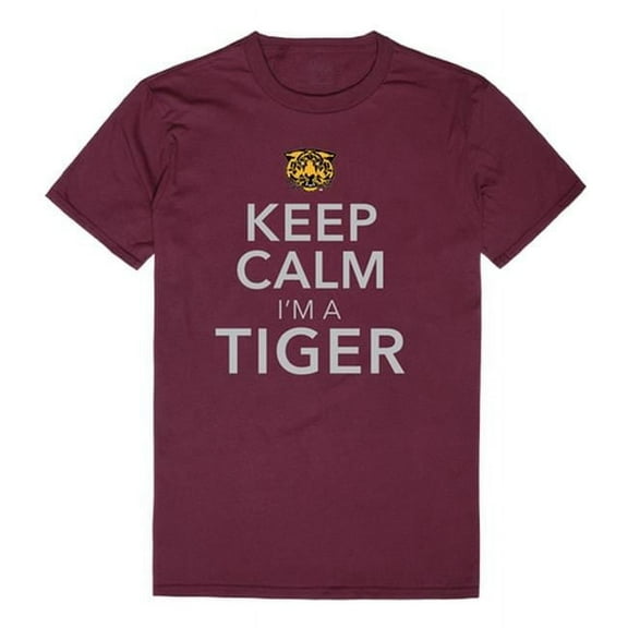 W Republic 523-309-327-01 Hampden-Sydney College Men Keep Calm T-Shirt, Maroon White - Small