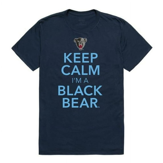 W Republic 523-334-BGT-04 University of Maine Men Keep Calm T-Shirt, Navy - Extra Large
