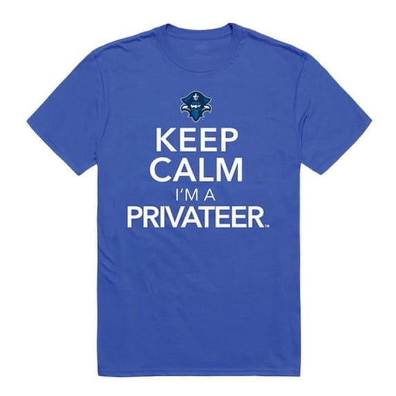 W Republic 523-349-B02-02 University of New Orleans Men Keep Calm T-Shirt, Royal - Medium