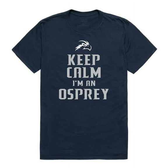 W Republic 523-354-BGT-04 University of North Florida Men Keep Calm T-Shirt, Navy - Extra Large