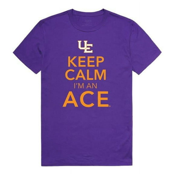 W Republic 523-424-328-02 University of Evansville Men Keep Calm T-Shirt, Purple - Medium