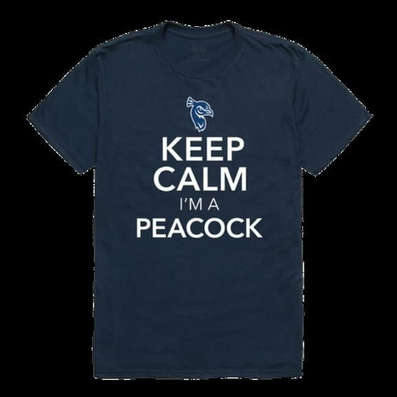 W Republic 523-473-NVY-02 Saint Peters University Peacocks Keep Calm T-Shirt, Navy - Medium