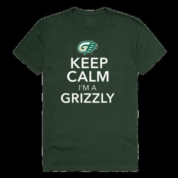 W Republic 523-493-FOR-03 Georgia Gwinnett College Grizzlies Keep Calm T-Shirt, Forest - Large