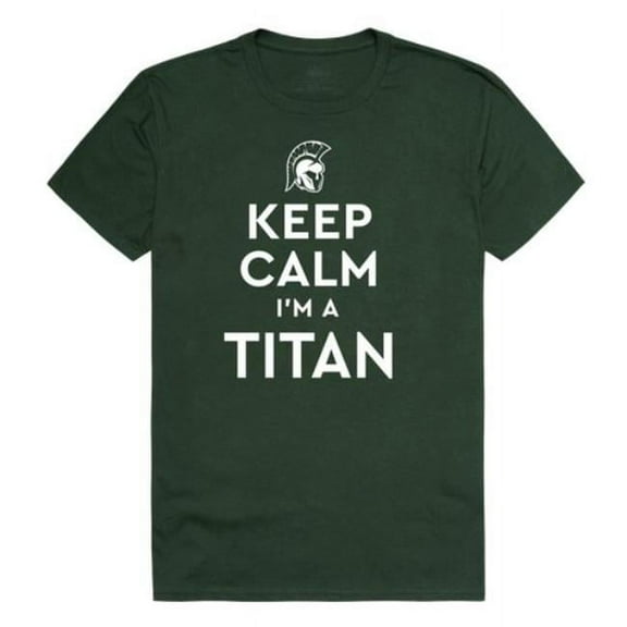W Republic 523-525-FOR-05 Illinois Wesleyan University Titans Keep Calm T-Shirt, Forest Green - 2XL
