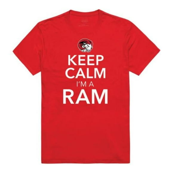 W Republic 523-607-RED-01 Winston-Salem State University Rams Keep Calm T-Shirt, Red - Small
