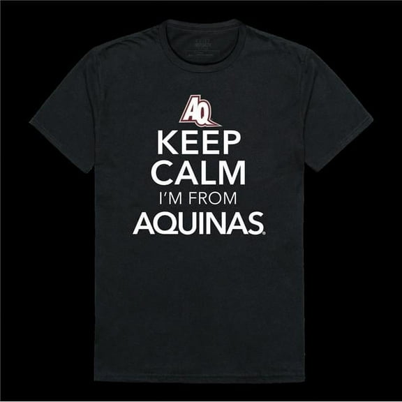 W Republic 523-611-BLK-01 Aquinas College Saints Keep Calm T-Shirt, Black - Small