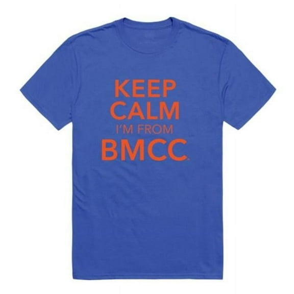 W Republic 523-618-RYL-01 Brihan Maharashtra College of Commerce Panthers Keep Calm T-Shirt, Royal - Small