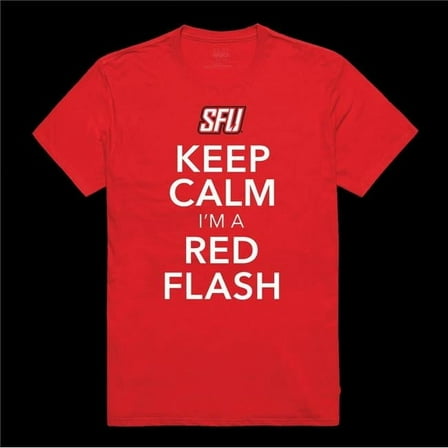 W Republic 523-669-RED-05 Saint Francis University Red Flash Keep Calm T-Shirt, Red - 2XL
