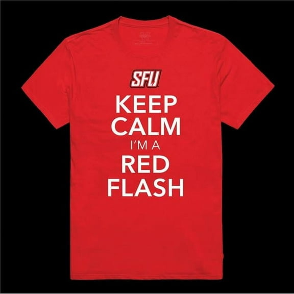 W Republic 523-669-RED-05 Saint Francis University Red Flash Keep Calm T-Shirt, Red - 2XL