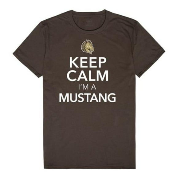 W Republic 523-674-BRN-02 Southwest Minnesota State University Mustangs Keep Calm T-Shirt, Brown - Medium