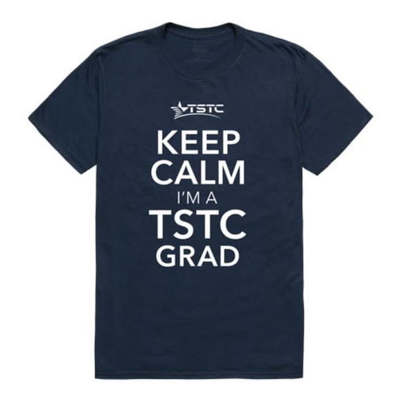 W Republic 523-677-NVY-01 Texas State University Technical Keep Calm T-Shirt, Navy - Small
