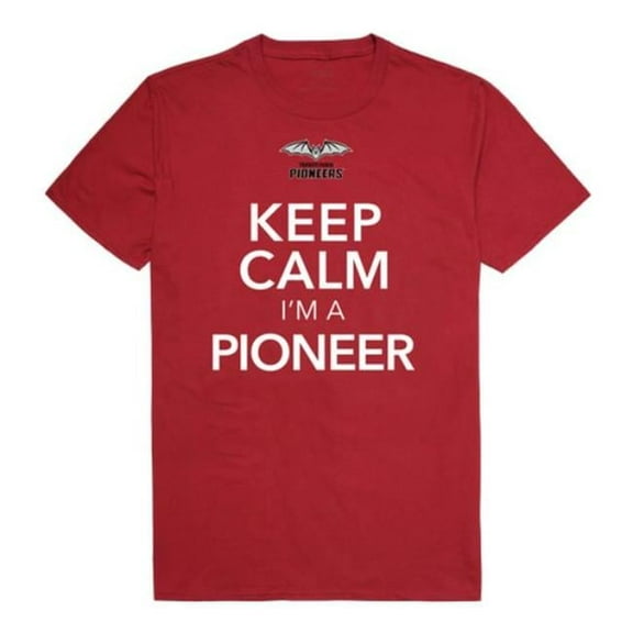 W Republic 523-679-CAR-02 Transylvania University Pioneers Keep Calm T-Shirt, Cardinal - Medium